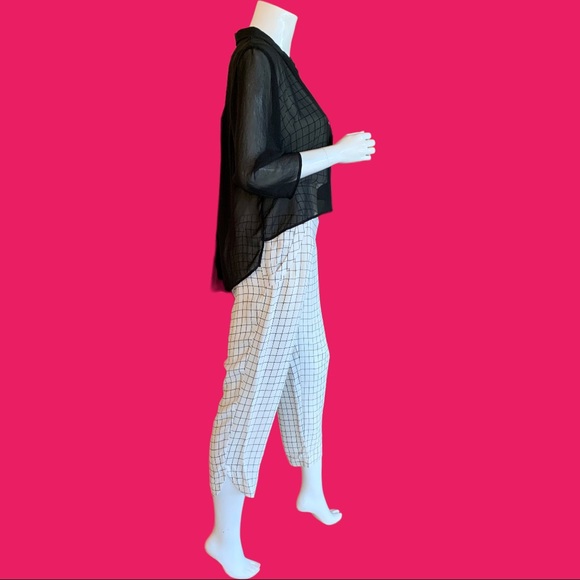 THE ARK 3 PIECE BLACK & WHITE PANTS ENSEMBLE - Picture 3 of 16